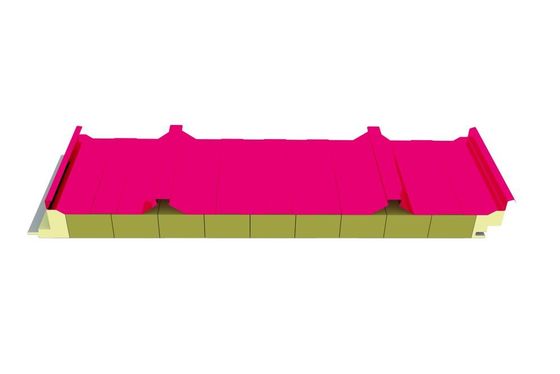 Waterproof Fireproof Glasswool Sandwich Panel 1000mm Width