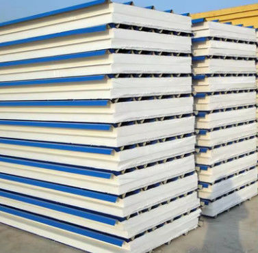 Durable Prepainted 75mm eps sandwich panel for Commercial Warehouses