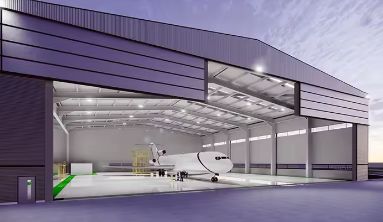 Baodu 1000 Square Meter Warehouse Building Light Steel Structure Hangar Roof Prefabricated Warehouse Construction With Glass Wall