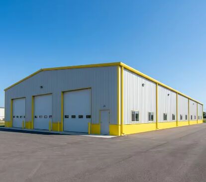 Moderne vorgefertigte Modularstahllager Industriegebäude mit Sandwich-Panel-Bekleidung