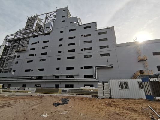 Large Span Metal Structure Warehouse Raw Material Storage Building Z‑type Purlin Wall Panels Disassembled Container Shipment